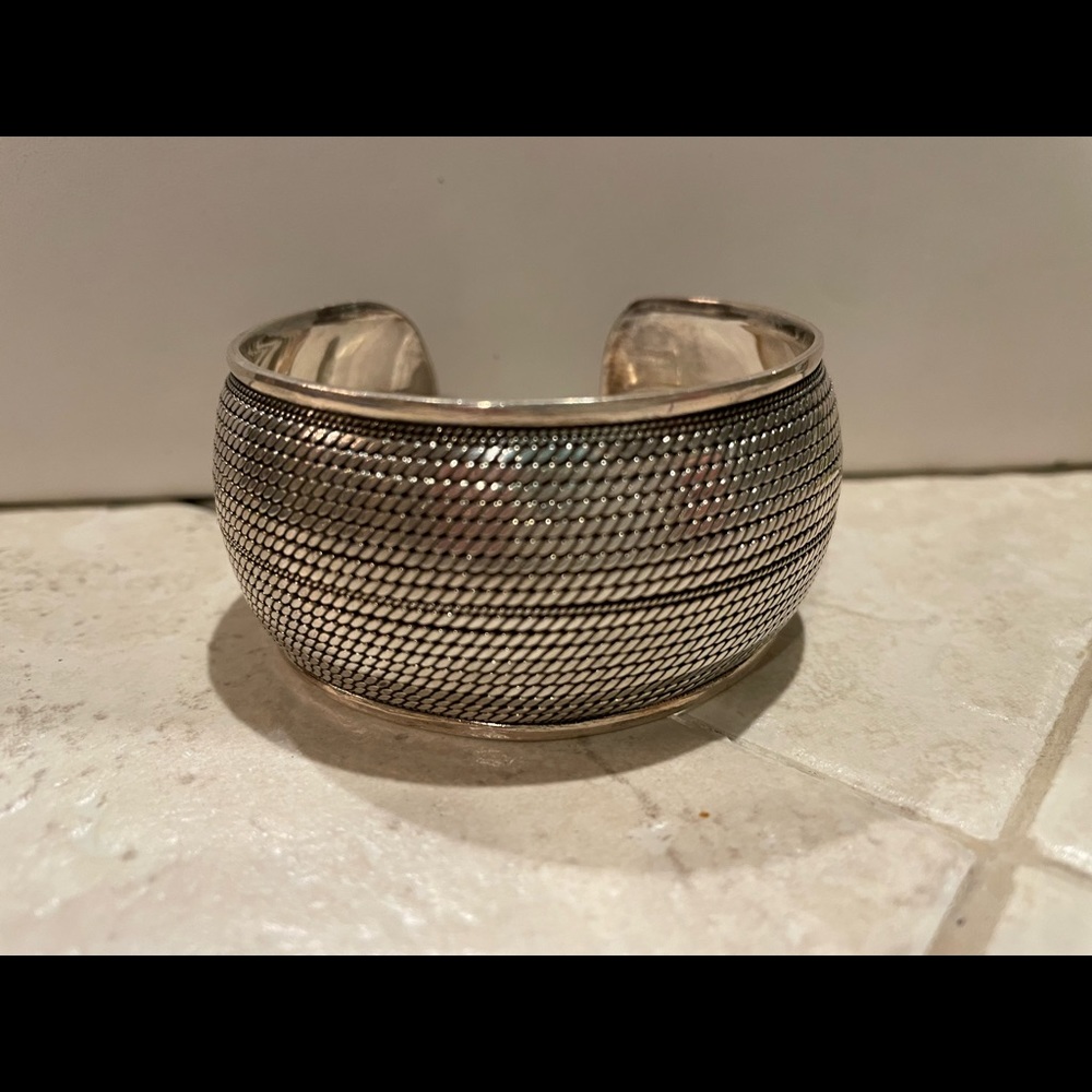 Sterling cuff bangle